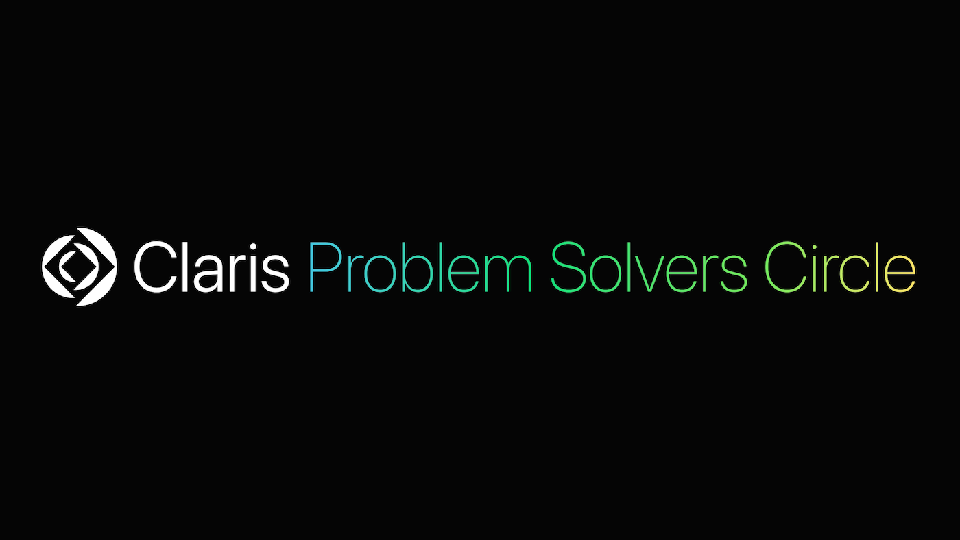 El Claris Problem Solvers Circle (Círculo de Resolución de Problemas) le da a una organización la libertad de explorar, crear prototipos, probar y construir casi cualquier cosa, desde nuevas aplicaciones, integraciones y flujos de trabajo hasta conexiones entre aplicaciones y sistemas clave de su pila tecnológica. Captura de pantalla del seminario web público de Claris del 26 de abril de 2022.